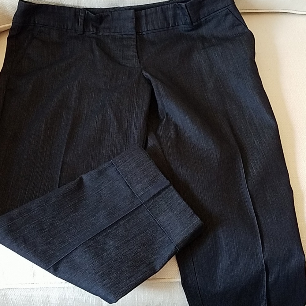 Cropped denim look capri pants